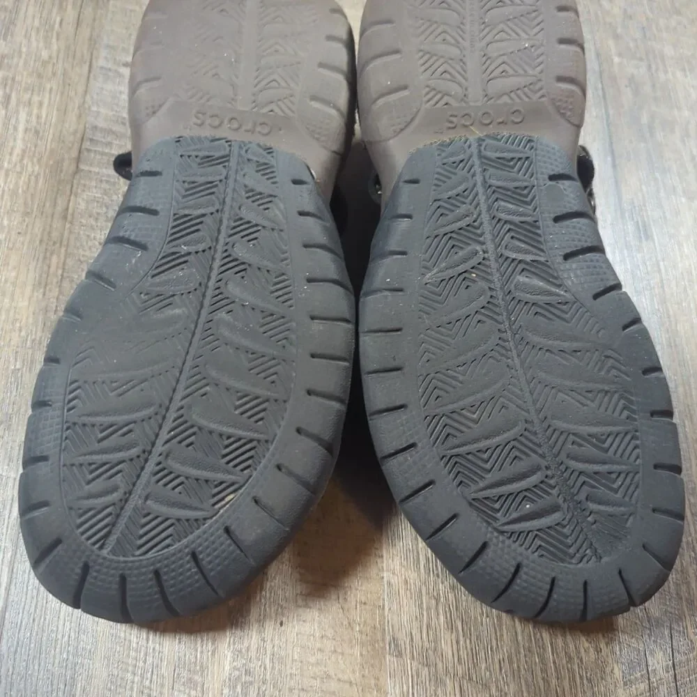 Crocs Men's Swiftwater Brown Mesh Walking Outdoor Casual Sandals - Size 10